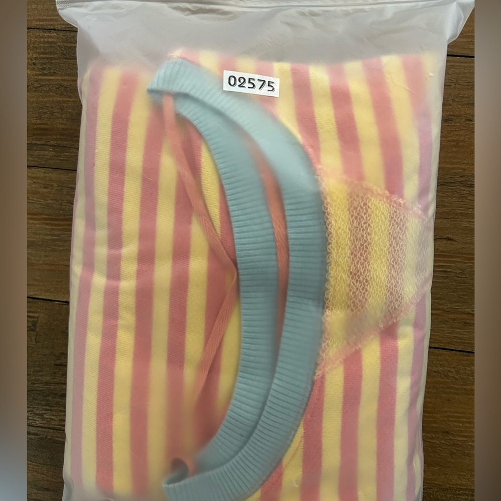 We The Free Classic Striped Oversized Crewneck Yellow Pink Blue Top Rated - Picture 11 of 11